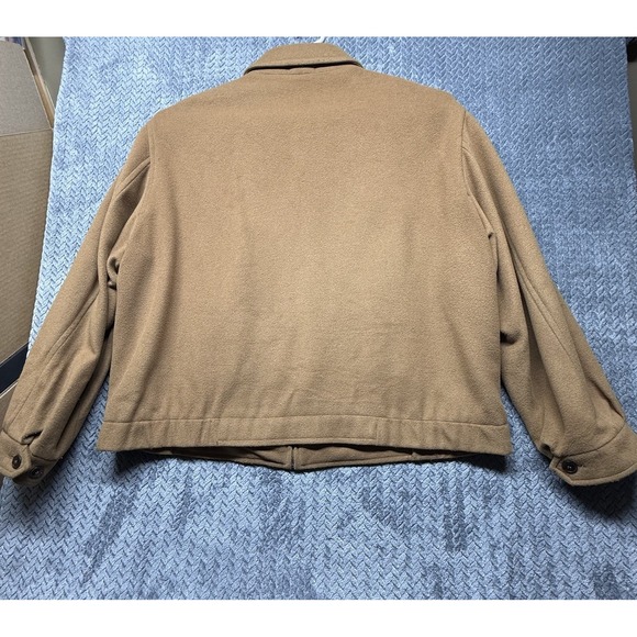 Baracuta Cashmere Wool Bomber Jacket 2XT Brown Tan Soft Gold Lined Bulgaria READ - Picture 7 of 16